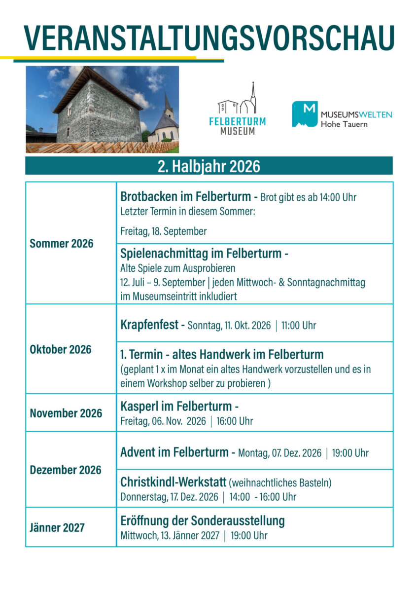 Vorschau 2. Halbjahr 2026